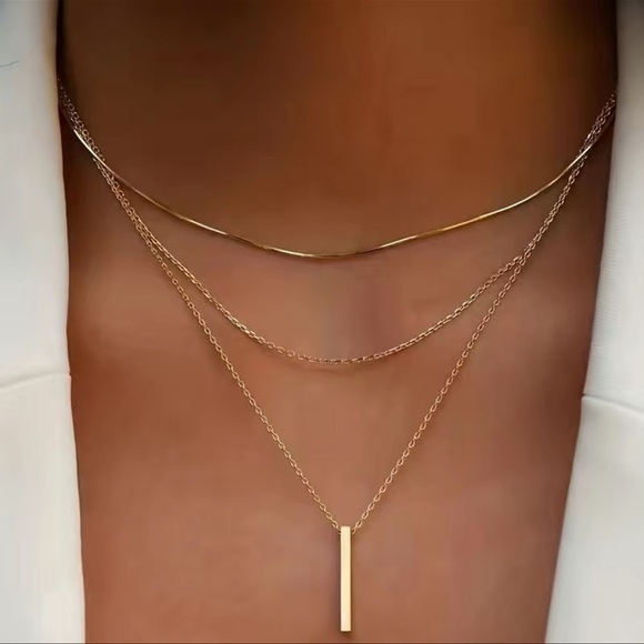 Jewelry - NEW Gold Plated, Multi-Layer Adjustable Necklace